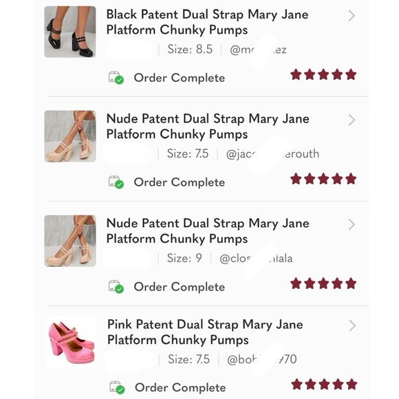 Black Patent Dual Strap Mary Jane Platform Chunky Pumps - Picture 10 of 11